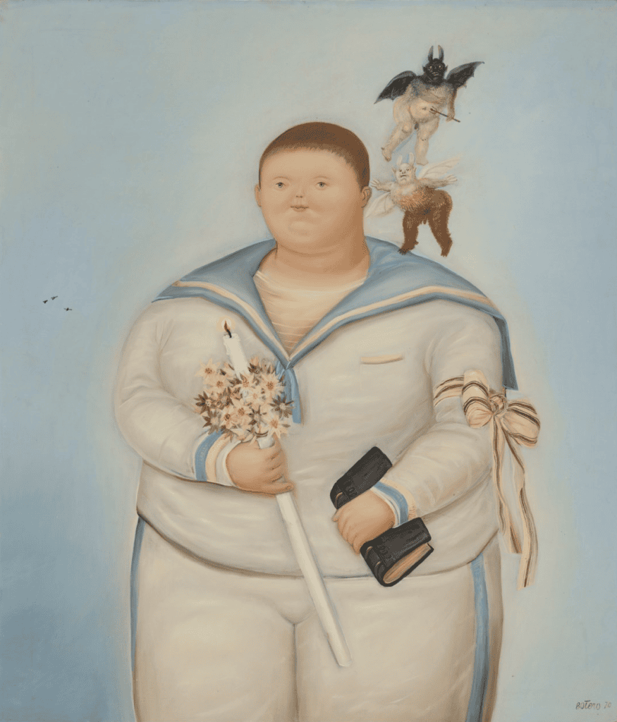 Fernando botero en nueva york, obra autorretrato