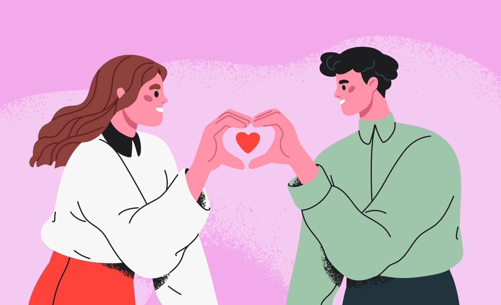 Amor en bogotá love,couple,in,romantic,relationships. ,happy,partners,forming,heart,shape